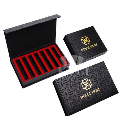 China Luxury Best Flip Top Handmade Makeup Package Custom Paper Box With Best EVA Velvet For Cosmetics Gift Set for sale