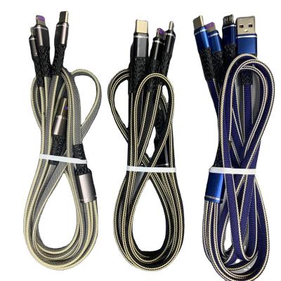 China Etc.electronic Mobile Phone Product 3in1 Usb Charger Cable, 3 in 1 Nylon Braided Cable Fast Charging Data Line for Ipone and Micro and Type C Cabel for sale