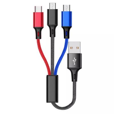 China Custom Mobile Phone Etc.electronic Product Fast Mobile Charging USB Cable Logo Power Data Mobile Phone Accessories 3 In 1 USB Cable for sale