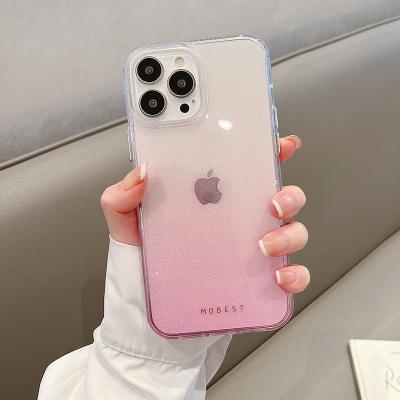 China Latest Shockproof Unique Eco Friendly Gradient Cover Mobile Phone Case For iphone 14 for sale