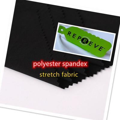 China 75D Stretch Woven Four Way Stretch Recycled Polyester Spandex Fabric For Sportswear And Pants for sale