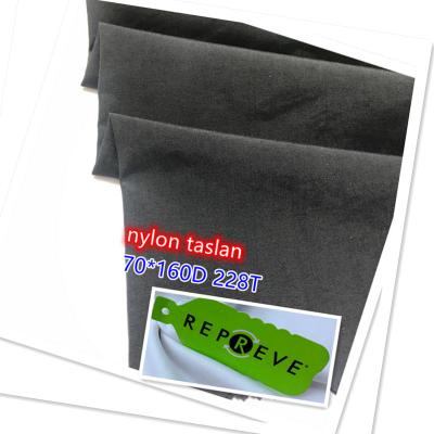 China Manufacture Price 70*160D 228T Recycled Breathable Taslan Polyamide Fabric Coat And Pants for sale