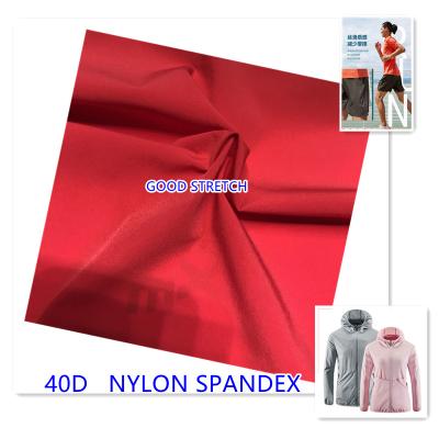 China 40D Stretch Water Resistant 4 Way Woven Nylon Spandex Stretch Fabric For Sportswear And Pants for sale