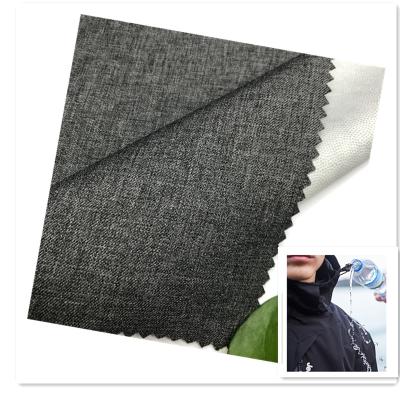 China Polyester 150D 100% waterproof 2 layer polyester bonding cationic fabric for jacket and winder coat for sale