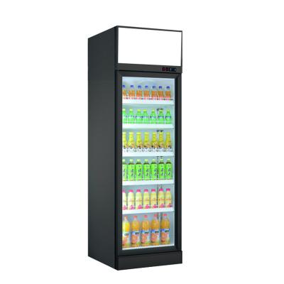 China Best Design Single-Temperature Shop Double Hinge Upright Door Beverage Display Cooler With Digital Controller for sale