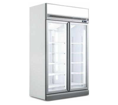 China Single-temperature Upright Display Fridge Supermarket Grocery Display Fridge Glass Door Drink Cooler for sale