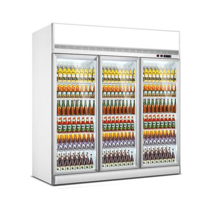 China Single-temperature Digital Controller Swing Door Upright Beverage Cooler Fridge for sale