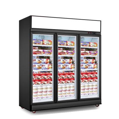 China Wholesale Commercial Single-Temperature Beverage Refrigerator 3 Doors Upright Freezer Refrigerator for sale