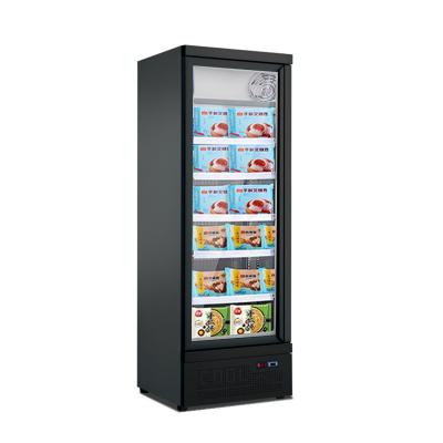 China Single-Temperature Open Vertical Upright Freezer Freezer Commercial Glass Display Door Freezer for sale