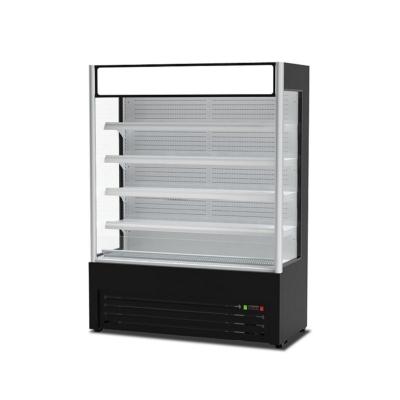 China Single-temperature Open Supermarket Air Curtain Cabinet Fruit Vegetable Display Fridge Multideck Fridge for sale