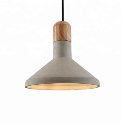 China Modern Decorative Modern Nordic Wood Lamp Socket Light Fixtures Vintage Indoor High Quality Concrete Pendant Simple Cement Hanging Pendant Lamp for sale