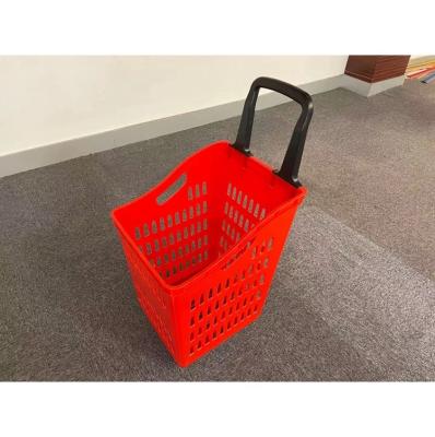 China Large Eco - Friendly Wholesales Supermarket Plastic Shopping Baskets for sale