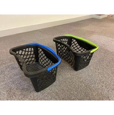 China Cheap Custom Supermarket Grocery Carry Plastic Mesh Shopping Basket 510*290*250mm for sale