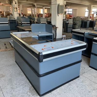 China Supermarket factory direct sales counters multifunctional stainless steel supermarket checkout counter for sale