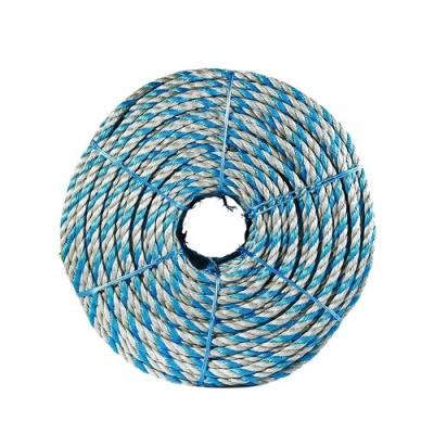 China Convenient price hot sale polypropylene pp danline 3 /4 strands twisted pp floating polysteel rope for fishing marine for sale