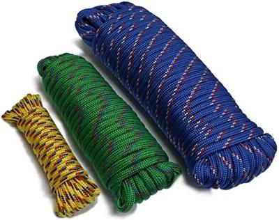 China High Strength Colorful Braided Round Tie 6mm Polypropylene Nylon Rope for sale