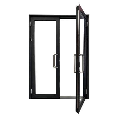 China LVDUN Swing French Doors In-swing And Out-swing Aluminum Door With Straight Bar Handle Hinged Door for sale