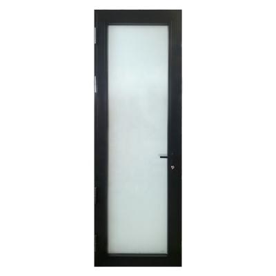 China LVDUN Aluminum Swing Entry Door With Low Threshold With German Hardware And Frosted Glass Single Doors for sale