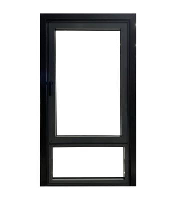 China LVDUN Residential Narrow Aluminum Swing Frame Casement Window Villas House Horizontal Swing Windows for sale