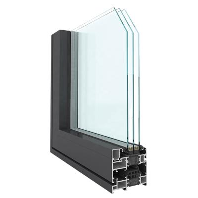 China High Quality LVDUN Fellola Narrow Swing Window With Nail Fin Frame Aluminum Glass Windows for sale