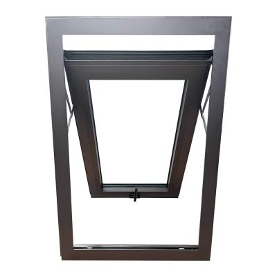 China Modern Customized LVDUN Full Sizes Thermal Break Double Glazed Glass Windows Aluminum Awning for sale