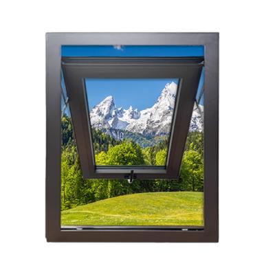 China LVDUN Black Color Modern Well Insulated Awning Window Bathroom Awning Window With German Handle for sale