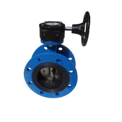 China General Cast Iron Stainless Steel Water Rubber Sealed Butterfly Valve Flanged Concentric Butterfly Valve With Handle Lever for sale