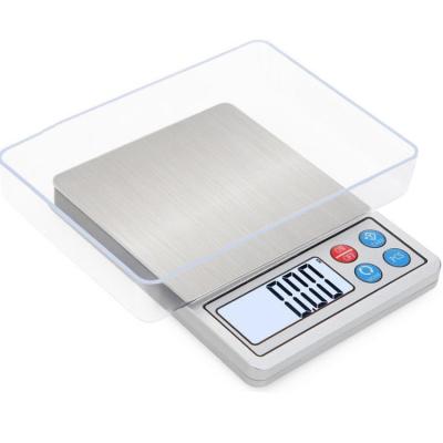 China WITH COVER 1kg 2kg 3kg With Accuracy 0.1g Portable Slim Digital Mini Weighing Kitchen Scale Pocket Scale With USB Plug In for sale