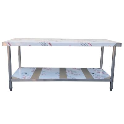 China Stainless steel konckdown structure 2 tier kitchen stainless steel work table for sale