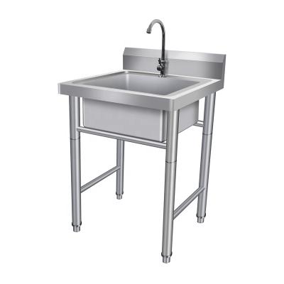 China With Faucet Wholesale Single Bowl Stainless Steel Kitchen Sink For Hotel Restaurant School Outdoor Kitchen Sink for sale