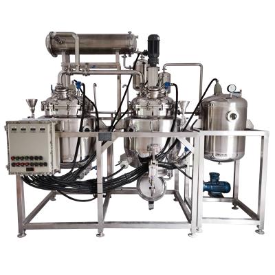 China Small Concentration Liquid Herbal Concentrate Fruit Extraction Unit Pharmaceutical Vacuum Evaporation Equipment for sale