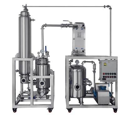 China Single-effect High Efficient Vacuum 500L/h Single Effect Falling Film Evaporator Ethanol for sale