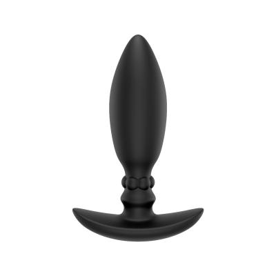 China Prostate Anal Massager Anal Sex Toys Black Silicone Stimulator Plug Male for sale