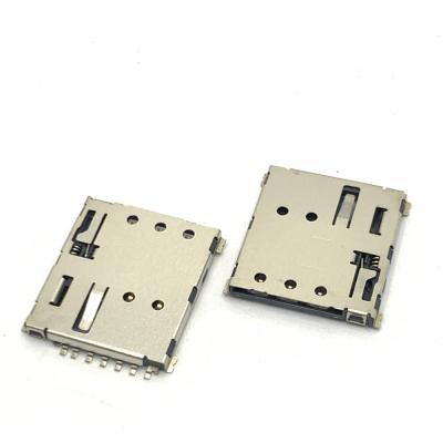 China high quality 6pin pcb board connector sim card connector sim card nano sim card connector for sale