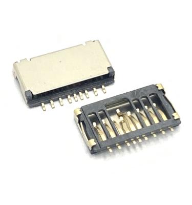 China PCB TF Card Connector Size 1.5mm Single Switch Type 1.7mm Mini TF Card Connector 9pin For Mobile Phone for sale