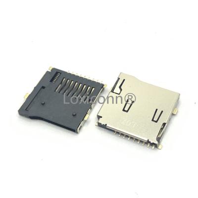 China LOXI Brand TF Card Holder Mobile Phone Memory Card Holder Push Push Type Electronic High Quality Connector for sale