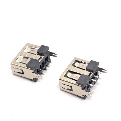 China USB Direct Connector 4pin USB2.0 PCB Factory Sale Straight Type A Female Socket Connector For PCB for sale