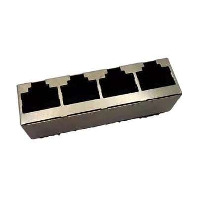 China High Quality PCB Socket Rj45 Push Metal Connector Wall RJ45 Female Connector for sale