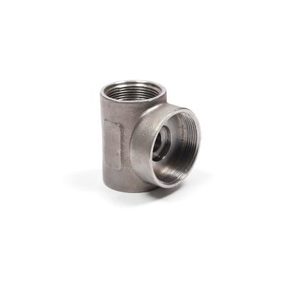 China High Precision OEM ODM High Precision Spareparts Stainless Parts Pressure Casting Tee Connector Joint for sale