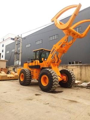 China 15 Ton Log Loader / Log Wheel Loader with 3.4m Lift Height and 12s Cycle Time for sale