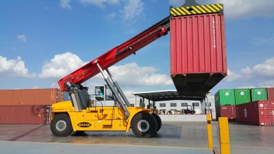 China Chinese 45ton container reach stacker factory 45ton reach stacker CRS4532 with ZF transmission for sale