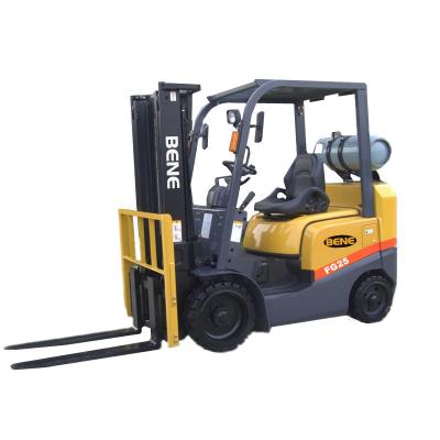 China BENE 2.5 ton LPG forklift 2.5 ton duel fuel forklift truck with nissan K21 engine for sale