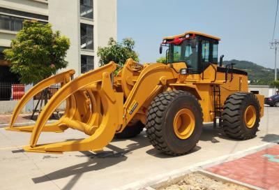 China 5ton to 10ton load capacity log loader BEM15-J wheel loader with log clamp for sale