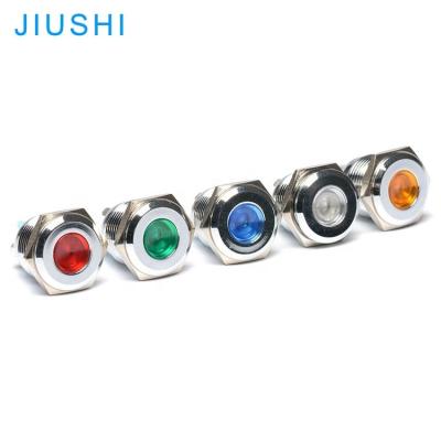 China A16-FHot 16mm 6V 12V 24 Hole Industrial Plating A16-FHot 16mm 6V 12V 24 Hole Signal Light 220V White Blue Yellow Green Red Industrial Brass for sale