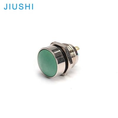 China A12-10PC Mounting Hole 12mm 2 Hole Push Button Switch IP65 Pins Brass Plating/Plastic Plastic Momentary Terminals CHINA for sale