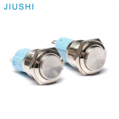 China A16-11H high quality brass plating high head button metal momentary push button switch mounting hole16mm 3A/5A IP65 CHINA for sale