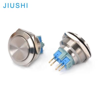 China IP65 4pins momentary 1NO 1NC CHINA metal push button waterpoof push button switch type stainless steel hole diameter 30mm A30-11H for sale