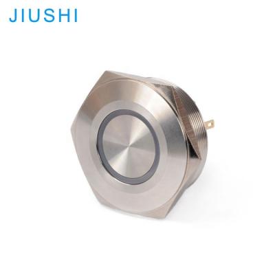 China A40-11DT 40mm LED 6 Pin Stainless Steel Mounting Hole Push Button Metal Push Button Switch IP65 CHINA Locking Stainless Steel for sale