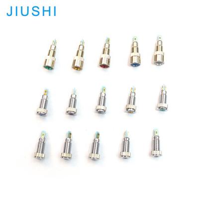 China China Manufacture Brass Push Button LED Mounting Hole 6mm 8mm Plating Metal Indicator Light IP65 Waterproof Pilot Lamp for sale