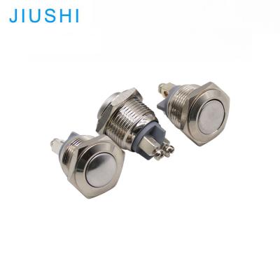 China Manufacturer 16mm Brass Momentary Push Button Metal Plating Waterproof Push Button Switch S16-10 China for sale